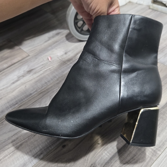 Zara Black Ankle Heel Boots Sz 40 Fit Like 8.5 - Picture 11 of 14